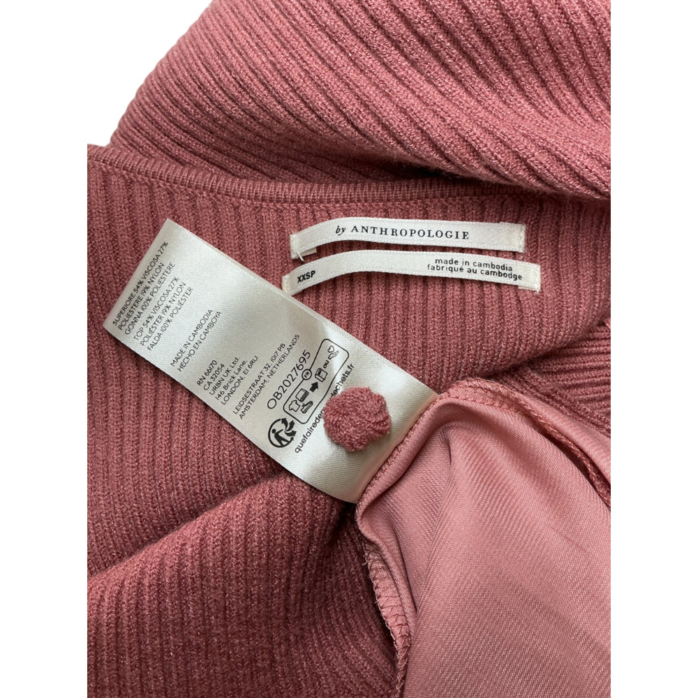 Anthropologie Chic Pink Thea Twofer Sweater Dress Size XXS - Picture 4 of 10